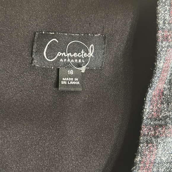 Connected Apparel Plaid Dress Size 16 - Picture 6 of 10